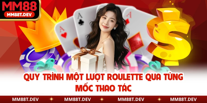 Quy trình một lượt roulette qua từng mốc thao tác